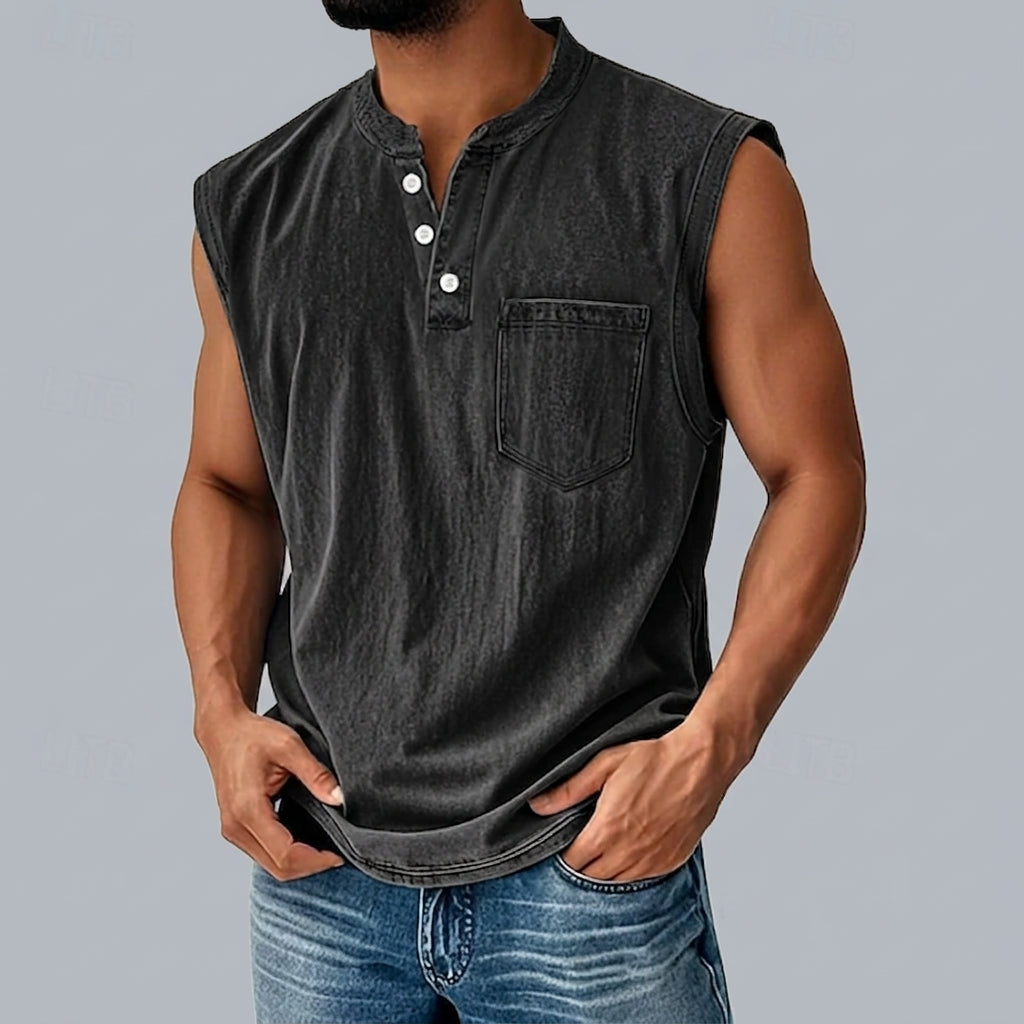 Cotton Casual Shirt Men Vintage Style