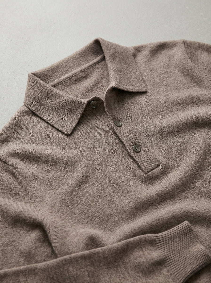 Wool Polo Sweater Men