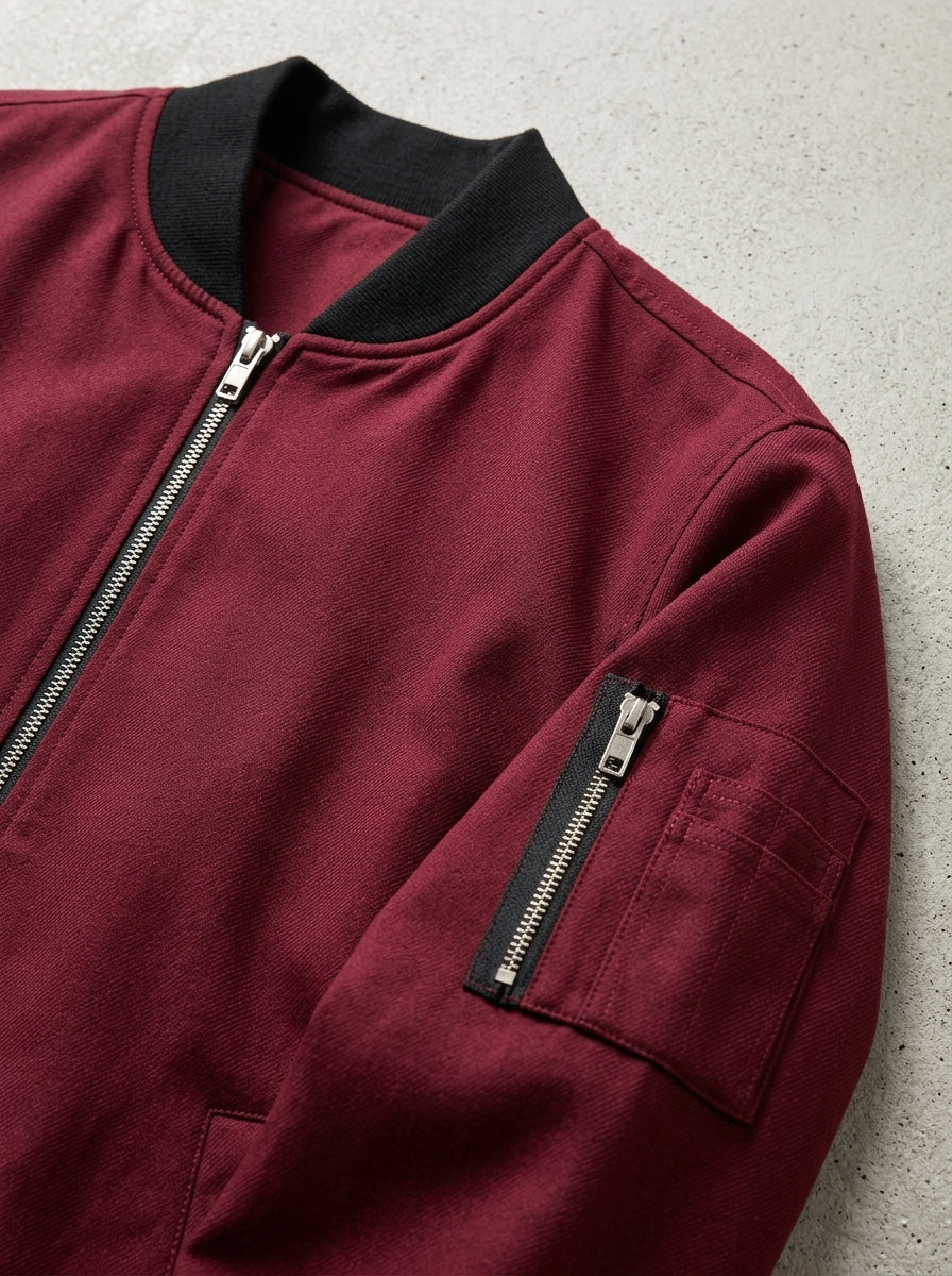 Wool Bomber Jacket Men – Classic Zip