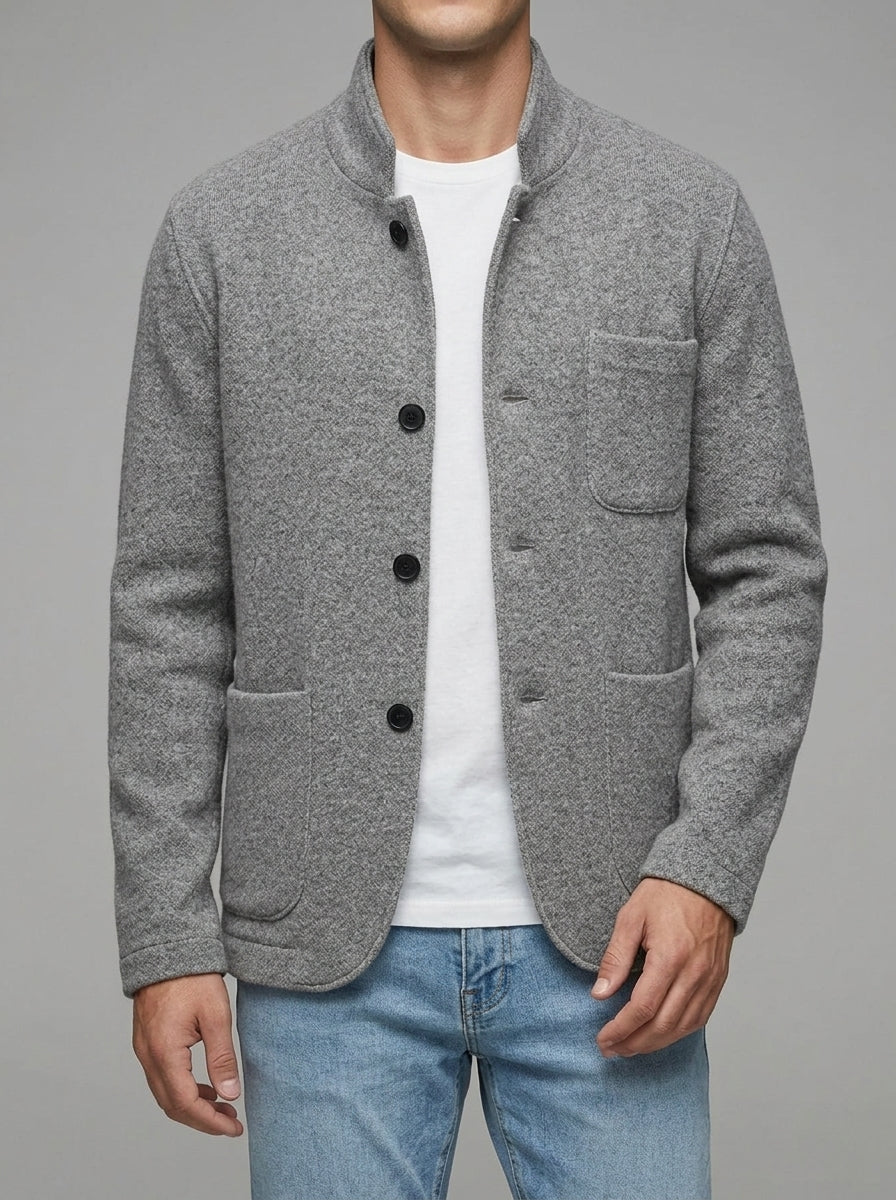 Men's Wool Button Knit Cardigan: Warm & Stylish Outerwear