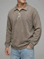 Wool Long Sleeve Polo Men – Comfortable Layering
