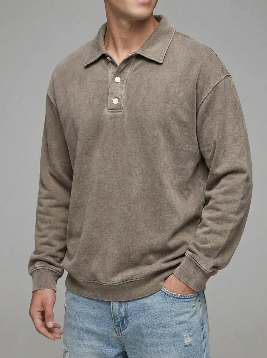 Wool Long Sleeve Polo Men – Comfortable Layering