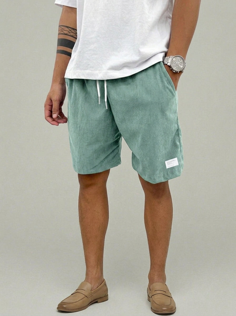 Cotton Chino Shorts Men Casual Drawstring