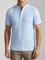 Men's Classic Henley Shirt Cotton