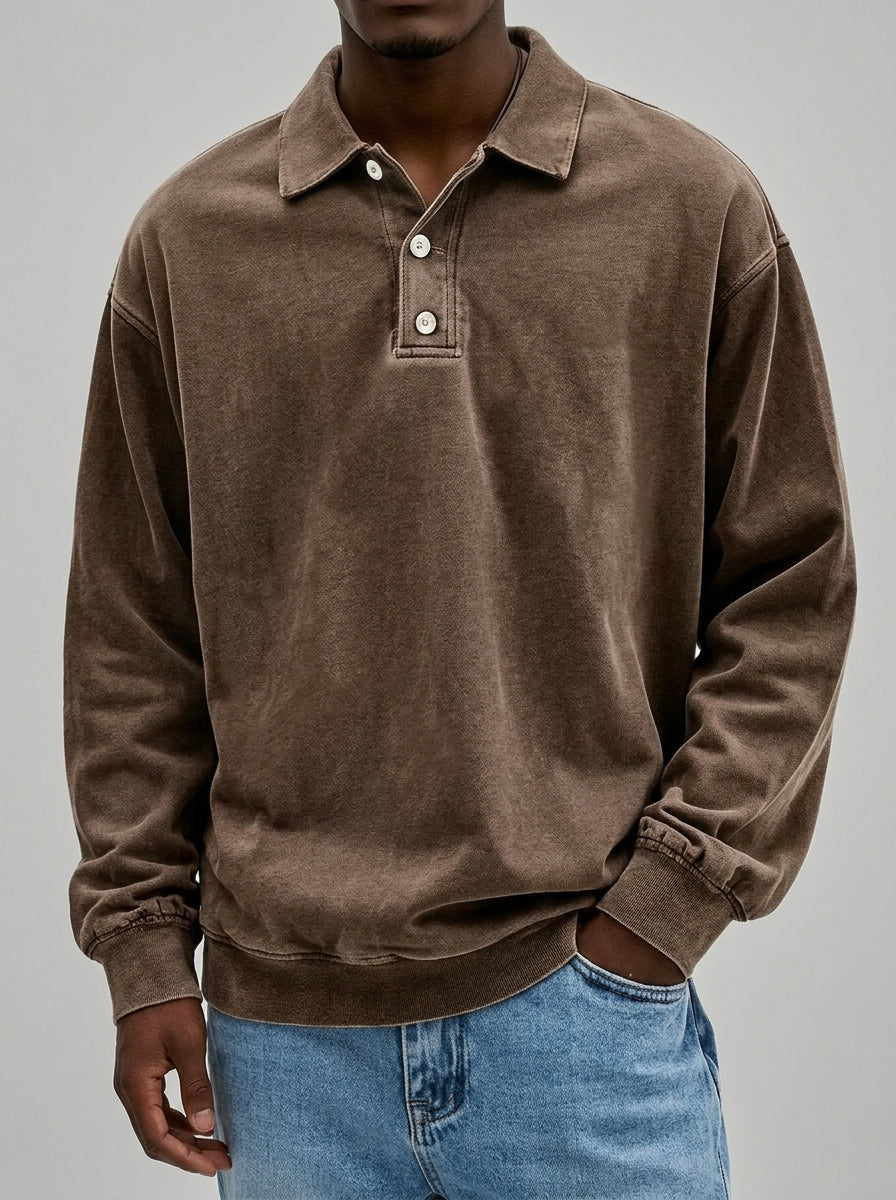 Wool Long Sleeve Polo Men – Comfortable Layering