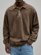 Wool Long Sleeve Polo Men – Comfortable Layering