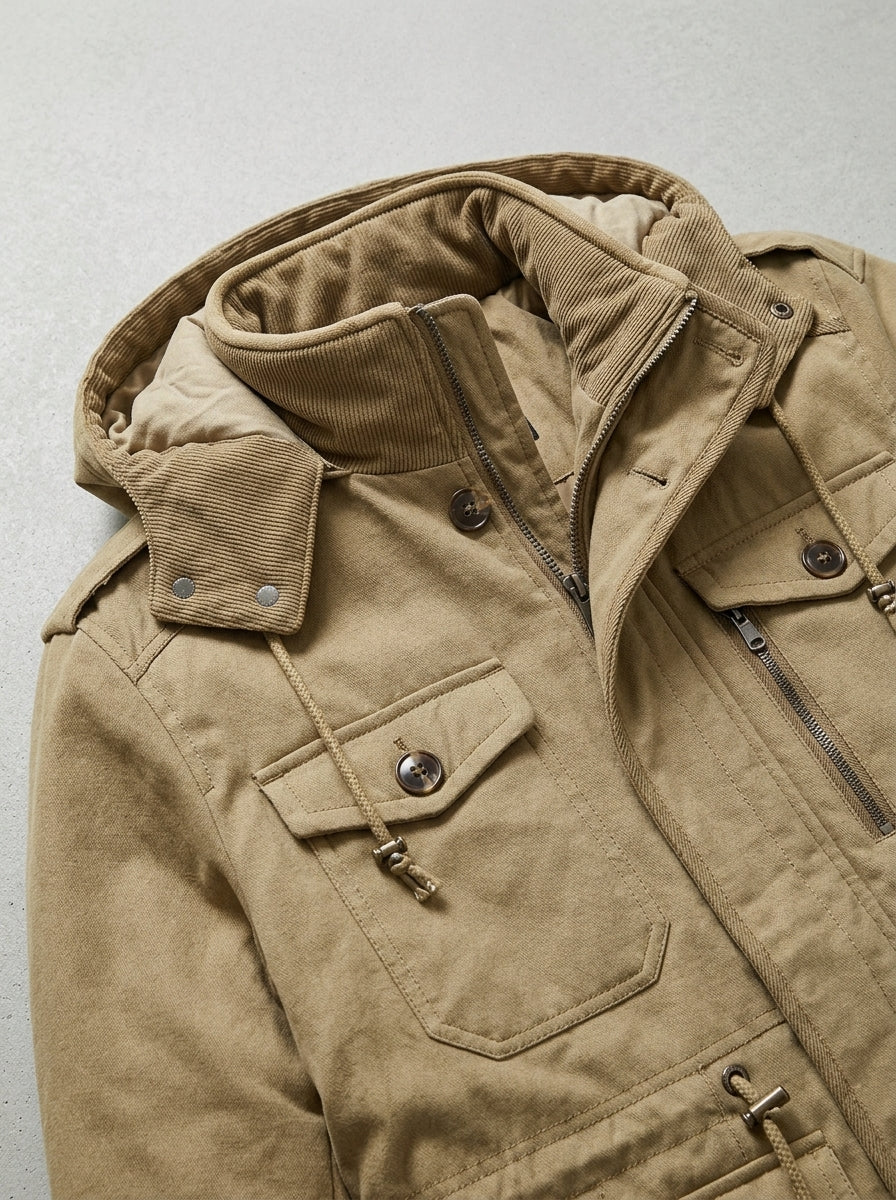 Insulated Winter Jacket Men Waterproof Thermal Wool
