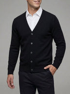 Victor Men's Wool Button Cardigan Vest | Warm & Stylish V-Neck Sleeveless Sweater