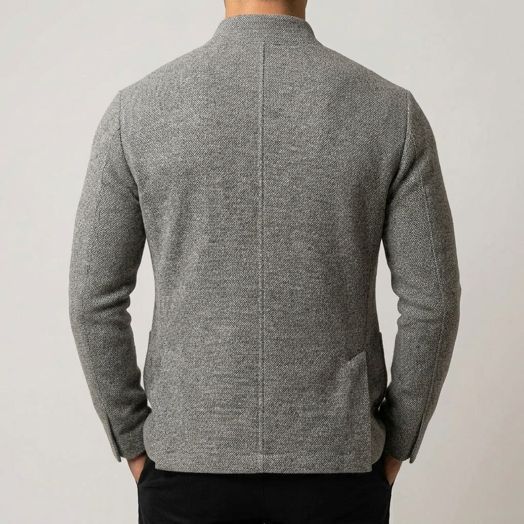 Grigio Premium Wool Button Cardigan - Cozy, Stylish Knitwear