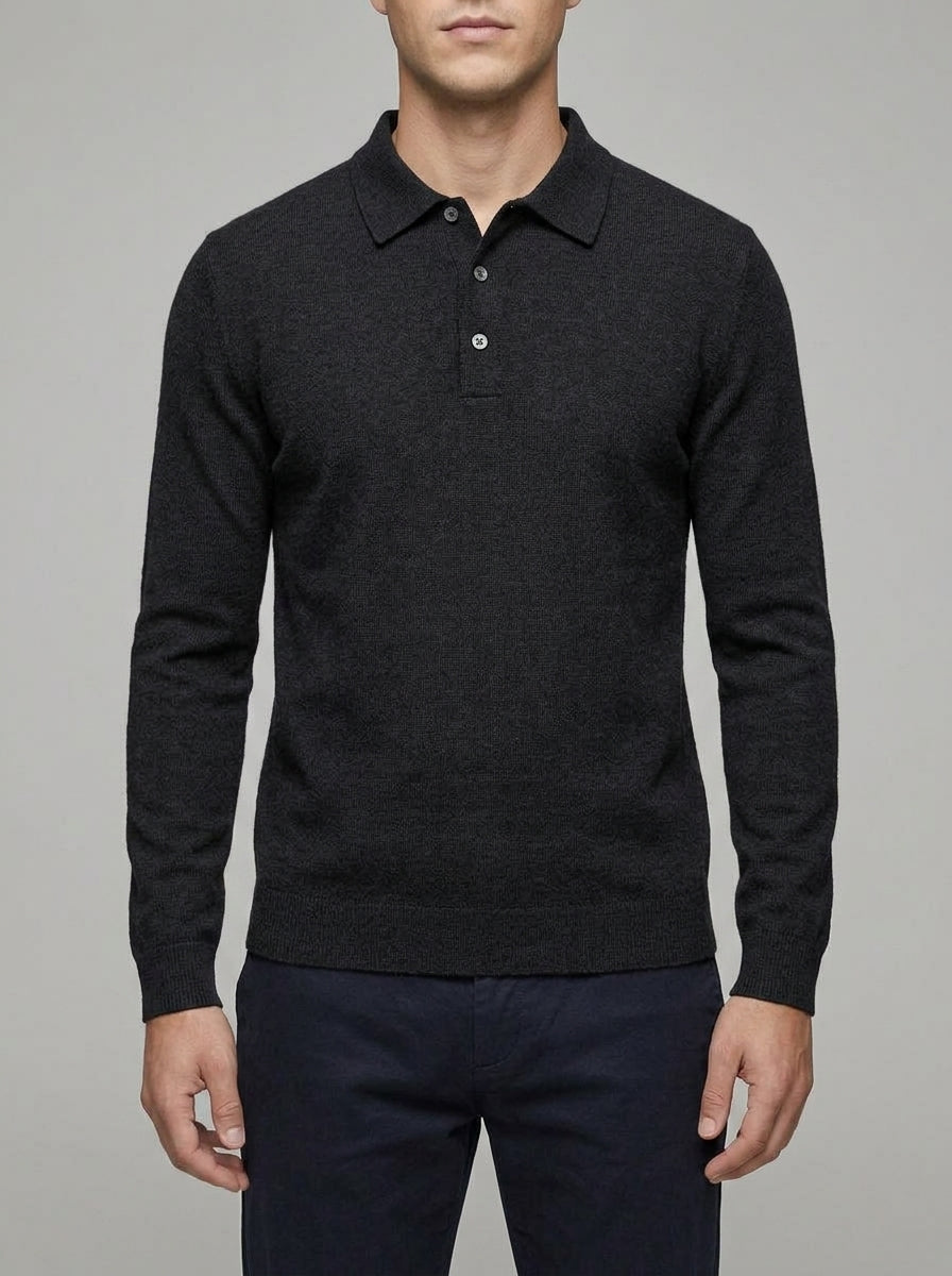 Wool Polo Sweater Men