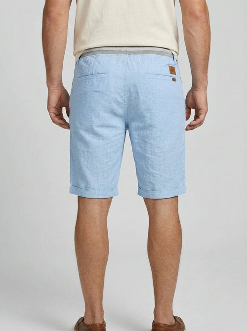 Cotton Chino Shorts Men Casual Drawstring Relaxed Fit