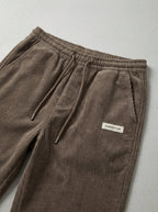 Corduroy Trousers Men Straight Leg