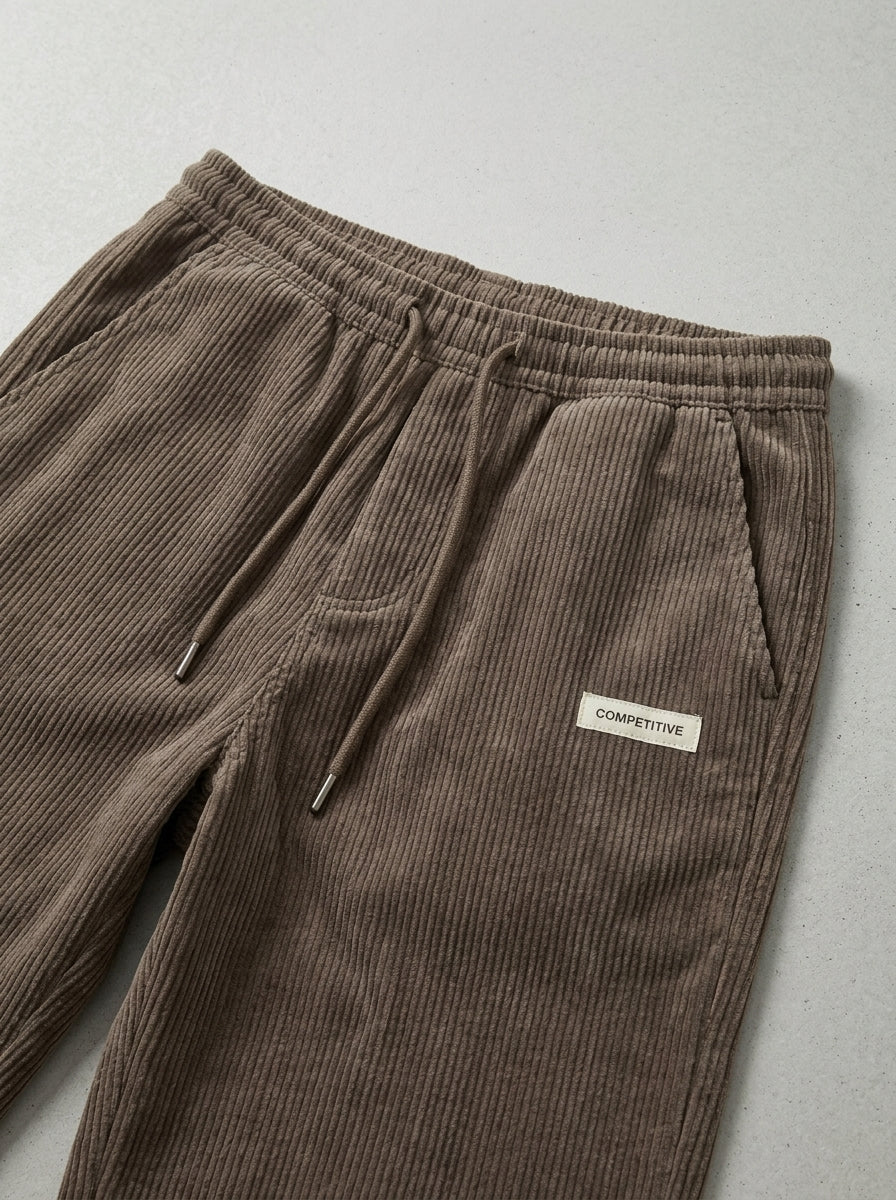 Corduroy Trousers Men Straight Leg