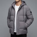 Mens Waterproof Puffer Parka – Hooded Wool