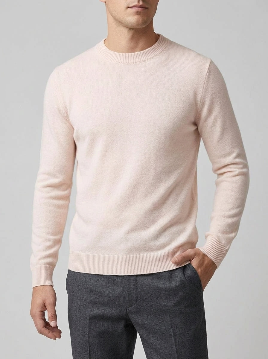 Merino Wool Polo Jumper Men Sweater