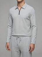 Polo Shirt & Trouser Set Men Cotton