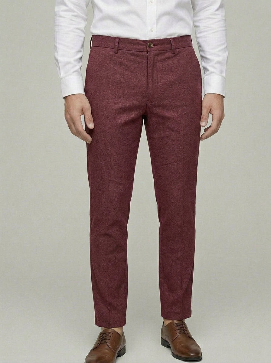 Wool Trousers Men Casual Formal