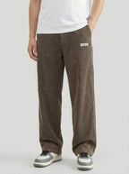 Corduroy Trousers Men Straight Leg