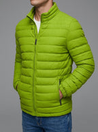 Puffer Jacket Men Wool Blend