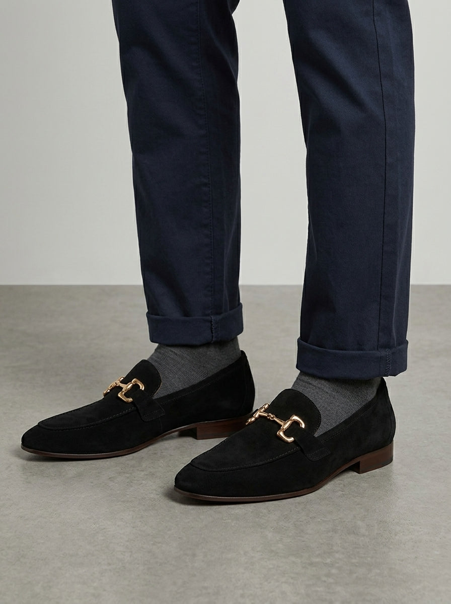 Mens Suede Loafers – Horsebit