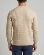 Wool Cable Knit Sweater Men