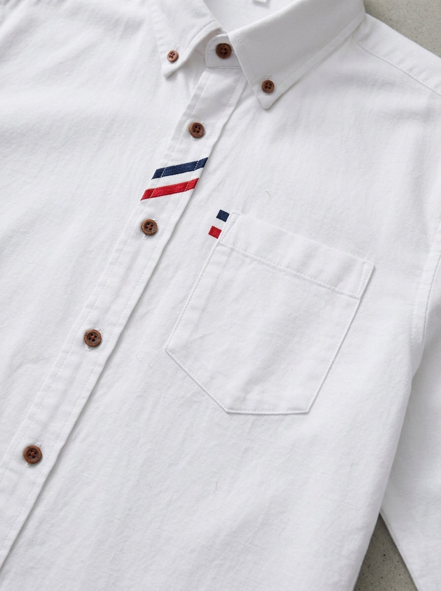 Cotton Long Sleeve Button Down Shirt Men