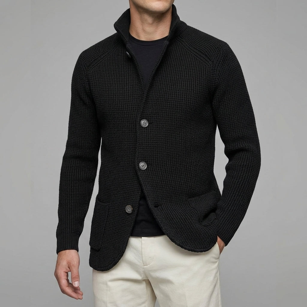 Wool Cardigan Men Classic Style