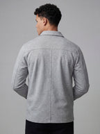 light grey wool jacket backside