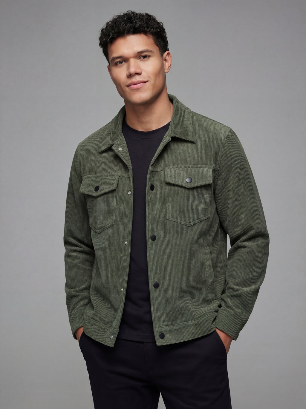 green workwear wool jacket