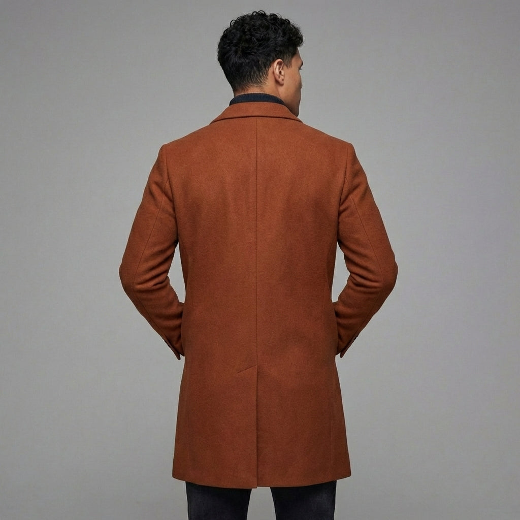 brown wool jacket backside