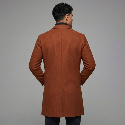 brown wool jacket backside