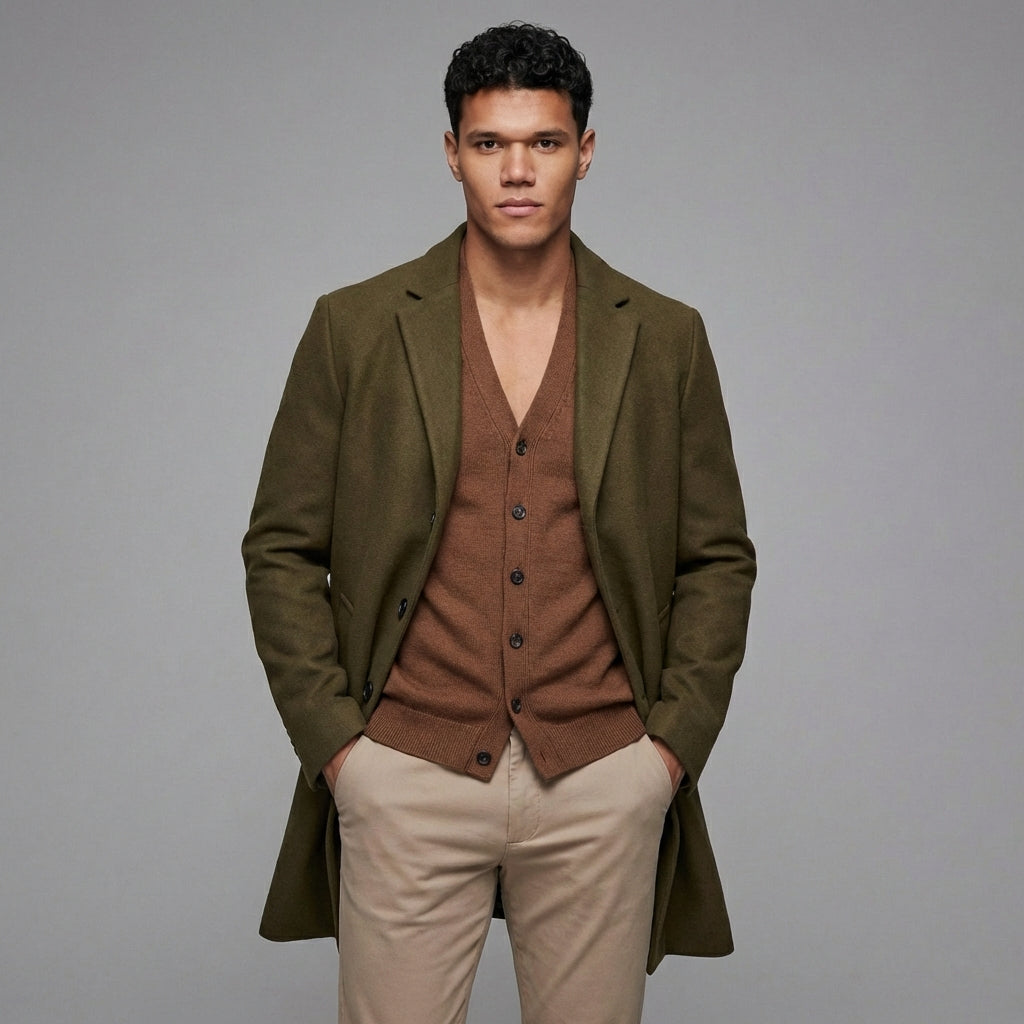 green wool jacket